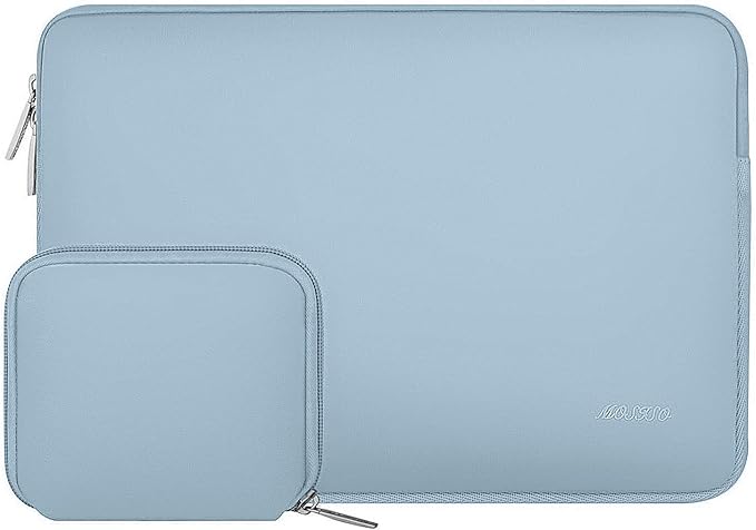 MOSISO Laptop Case 13 inch, 13 inch Laptop Sleeve Bag Compatible with MacBook Air 13 M4 M3 M2 M1 2025-2018 / Pro 13 M2 M1 2025-2016, Neoprene Computer Sleeve Bag with Small Case, Airy Blue