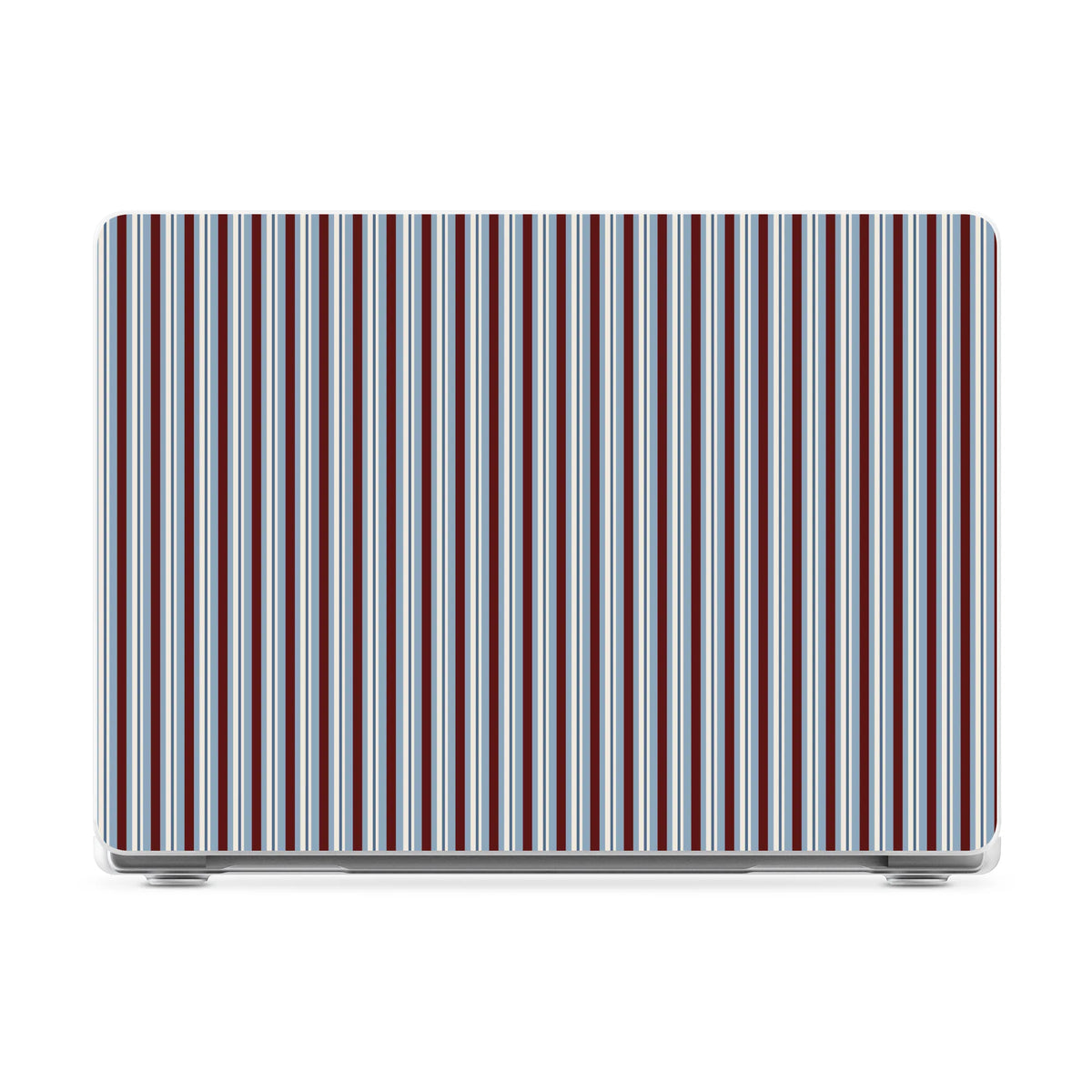 Bistro Stripes | Blue & Maroon Laptop Shell