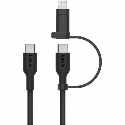 Belkin BoostCharge Pro 2-in-1 Cable with USB-C and Lightning Connector - CAC003fq1.5MBK