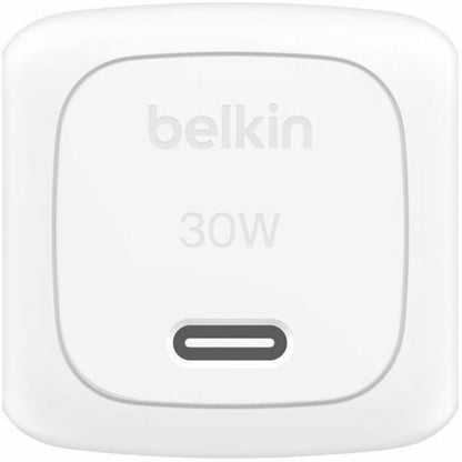 Belkin 30W Portable USB-C Wall Charger - 1xUSB-C (30W) - Fast Charge - Power Adapter w/ USB-C to USB-C Cable - White - WCA008DQ1MWH-B6