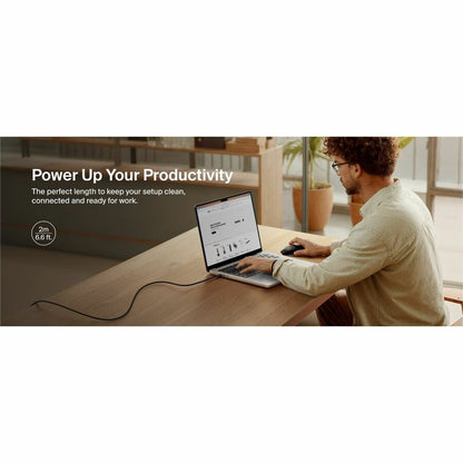 Belkin USB-C to USB-C Braided Cable 240W - CAB025fq2MBK