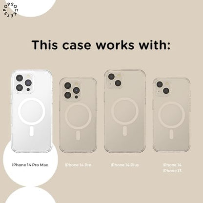 PopSockets iPhone 14 Pro Max Phone Case w/MagSafe- Club Stripe Pink