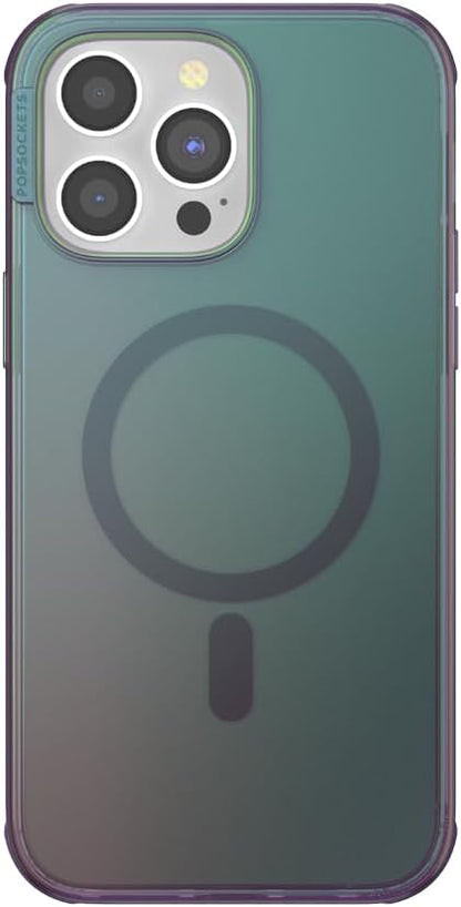 PopSockets iPhone 14 Pro Max Phone Case w/MagSafe- Nightshade | Magnetic, Wireless Charging, Camera & Drop Protection, Green, Teal, Turquoise, iPad, Removable, Popper
