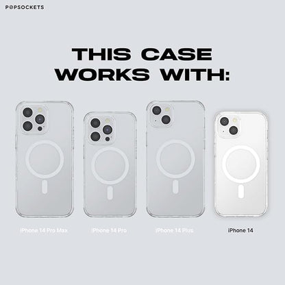 PopSockets iPhone 14 Phone Case with MagSafe, Wireless Charging Compatible, Bookish - Spooky Book Club