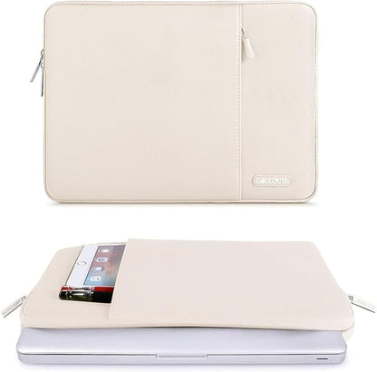 MOSISO Laptop Case 13 inch, 13 inch Laptop Sleeve Compatible with MacBook Air M4 M3 M2 M1 2025-2018 / Pro M2 M1 2025-2016, Polyester Vertical Computer Sleeve Bag with Pocket, Sand