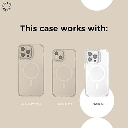 PopSockets iPhone 13 Phone Case with MagSafe- Curled Up & Cozy | Magnetic, Wireless Charging, Camera & Drop Protection, Dragon