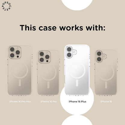 PopSockets iPhone 16 Plus Phone Case with MagSafe, Wireless Charging Compatible, Disney - Boho Wildflowers Maroon