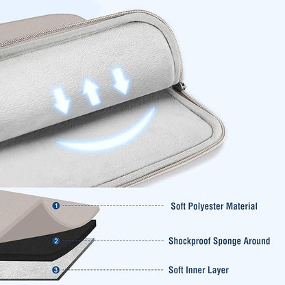 MOSISO Laptop Case 15 inch, 15 inch Laptop Sleeve Compatible with MacBook Air 15 M4 A3241 M3 A3114 M2 A2941 2025 2024 2023,Dell XPS 15,Polyester Vertical Computer Sleeve Bag with Pocket, Stone Gray