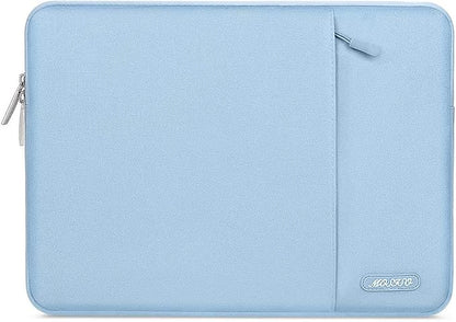 MOSISO Laptop Case 13 inch, 13 inch Laptop Sleeve Compatible with MacBook Air M4 M3 M2 M1 2025-2018 / Pro M2 M1 2025-2016, Polyester Vertical Computer Sleeve Bag with Pocket, Air Blue