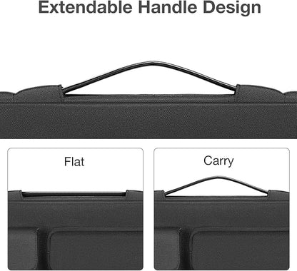 MOSISO 360 Protective Laptop Case 13 inch, Laptop Sleeve Compatible with MacBook Air 13 inch M4 M3 M2 M1 2025-2018 / Pro 13 M2 M1 2025-2016, Side Open Bag with 2 Raised&1 Flapover Pockets, Black