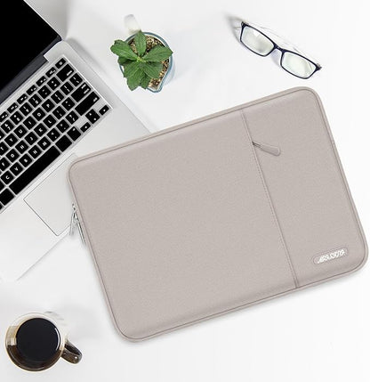 MOSISO Laptop Case 15 inch, 15 inch Laptop Sleeve Compatible with MacBook Air 15 M4 A3241 M3 A3114 M2 A2941 2025 2024 2023,Dell XPS 15,Polyester Vertical Computer Sleeve Bag with Pocket, Stone Gray