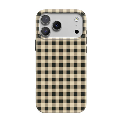 Cedar Lane | Black & Cream Gingham Case