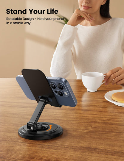 Lamicall 360° Rotation Sturdy Adjustable Desktop Phone Holder Foldable Mobile Stand