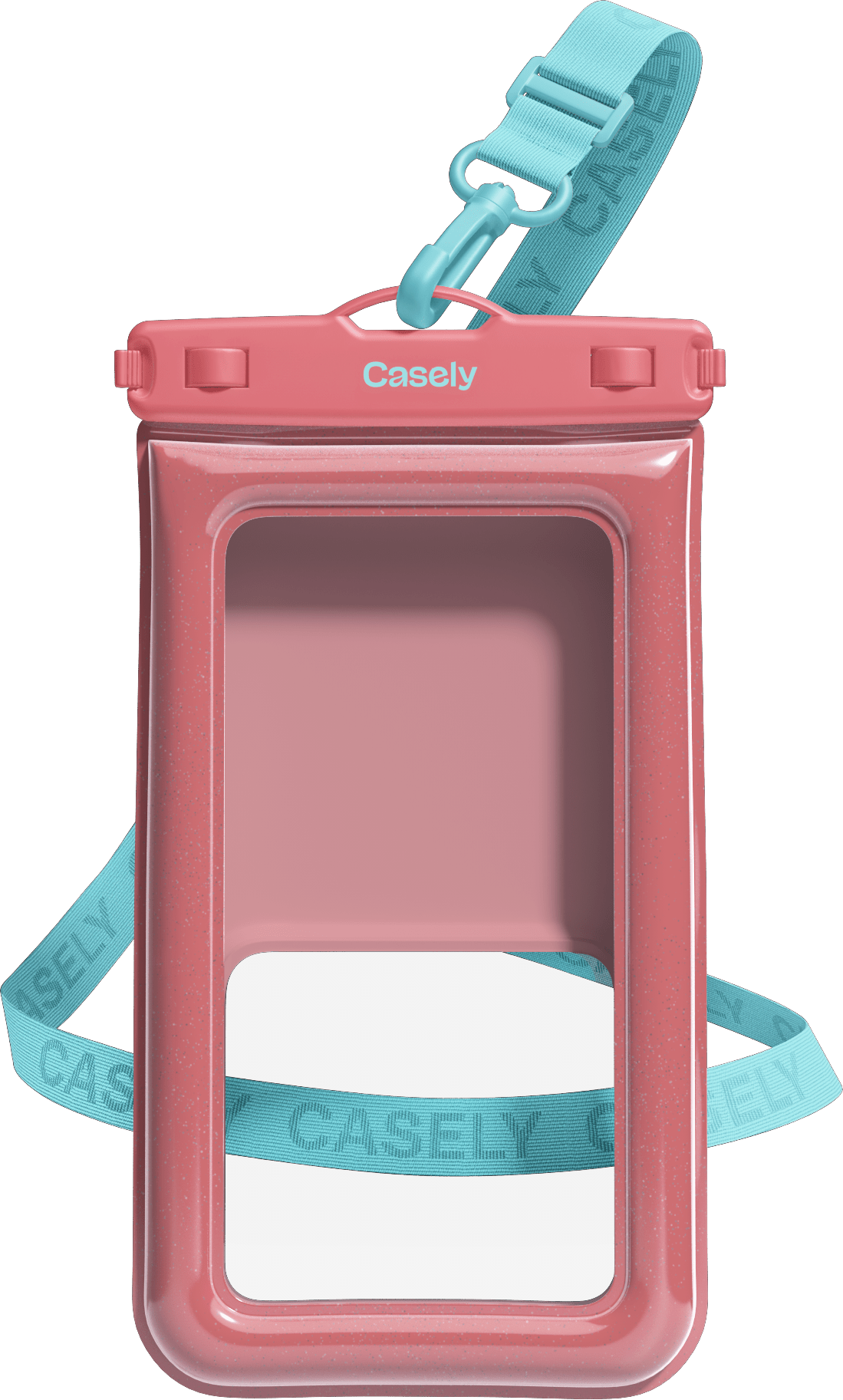 AquaBuddy | Starfish Wishes Coral Pink Shimmer Waterproof Phone Pouch