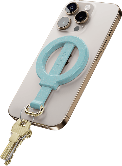 Aquamarine | Ocean Blue Shimmer MagRing+ with Keychain