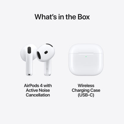 Apple - AirPods 4 with Active Noise Cancellation - White