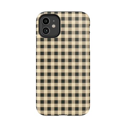 Cedar Lane | Black & Cream Gingham Case