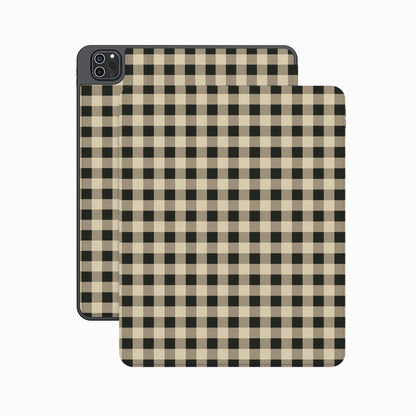 Cedar Lane | Black & Cream Gingham iPad Case