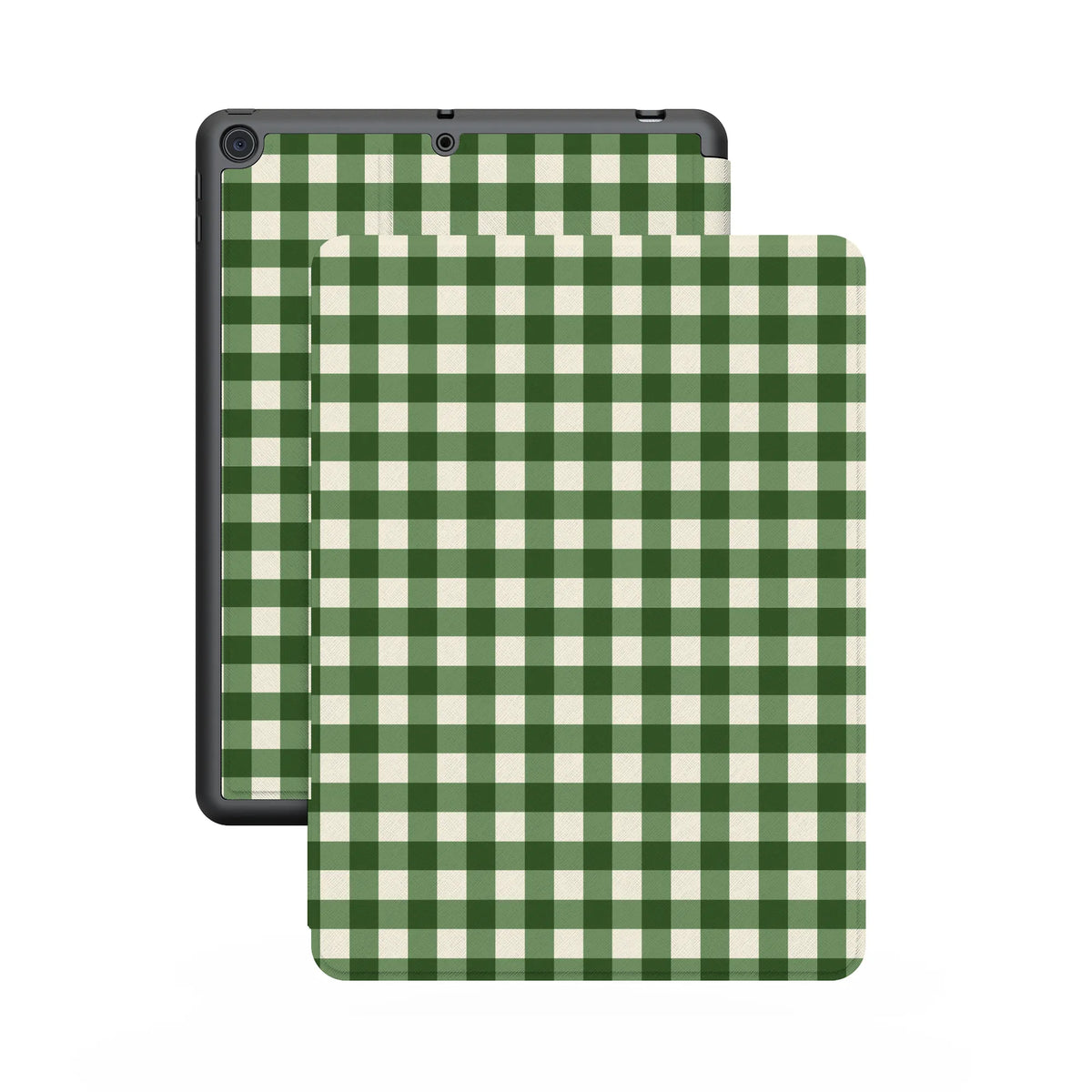 Checked Twice | Green Plaid iPad Case