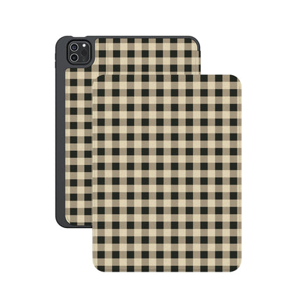 Cedar Lane | Black & Cream Gingham iPad Case