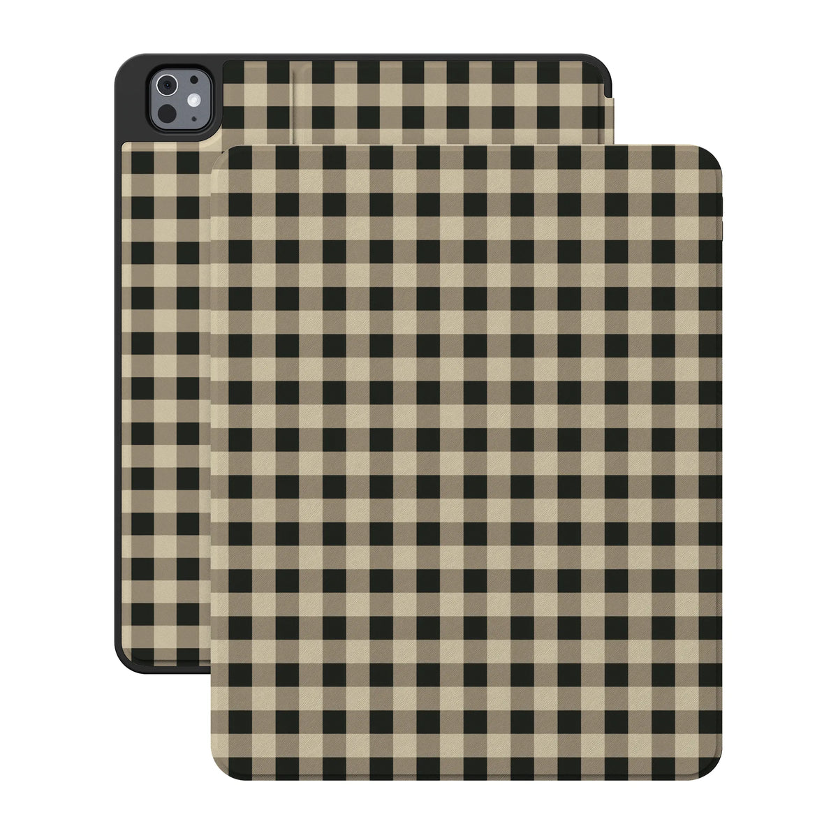 Cedar Lane | Black & Cream Gingham iPad Case