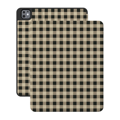 Cedar Lane | Black & Cream Gingham iPad Case