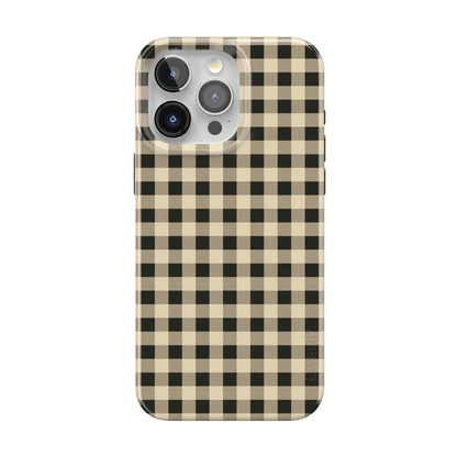 Cedar Lane | Black & Cream Gingham Case