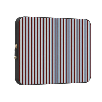 Bistro Stripes | Blue & Maroon Laptop Case