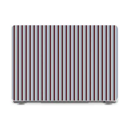 Bistro Stripes | Blue & Maroon Laptop Shell