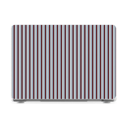 Bistro Stripes | Blue & Maroon Laptop Shell