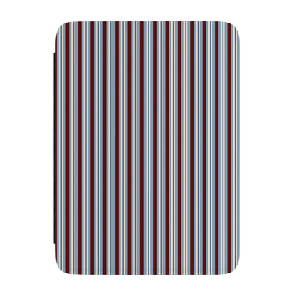 Bistro Stripes | Blue & Maroon Kindle Case