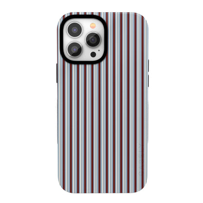 Bistro Stripes | Blue & Maroon Case