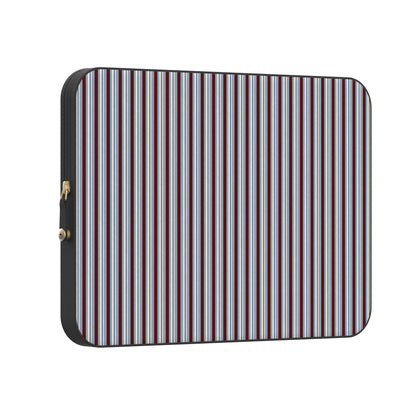 Bistro Stripes | Blue & Maroon Laptop Case