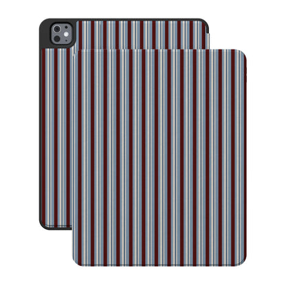 Bistro Stripes | Blue & Maroon iPad Case