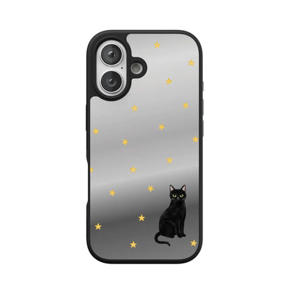 Black Meow-gic | Mirrored Cat Case