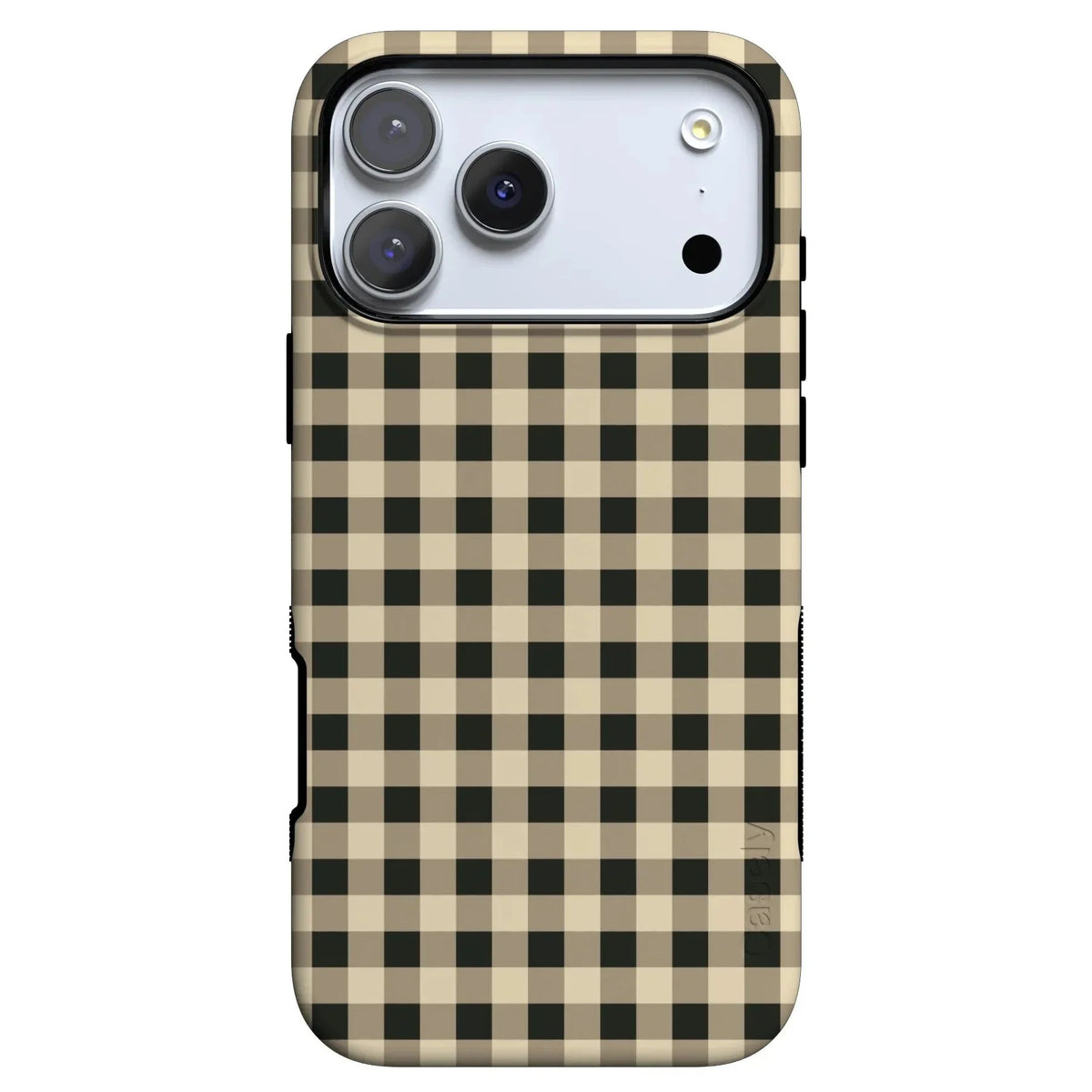 Cedar Lane | Black & Cream Gingham Case