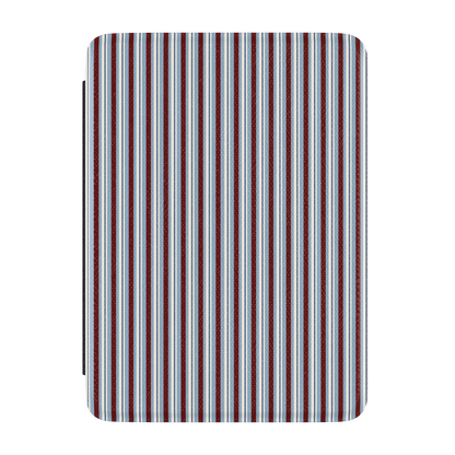 Bistro Stripes | Blue & Maroon Kindle Case