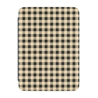 Cedar Lane | Black & Cream Gingham Kindle Case